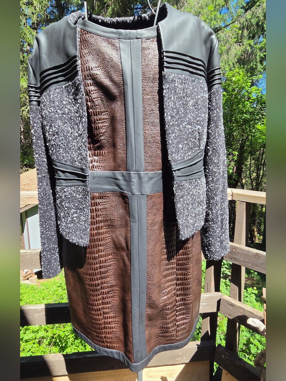 Mark Tweet Faux Leater Moto Work/night Life Jacket SzL - Picture 2 of 7